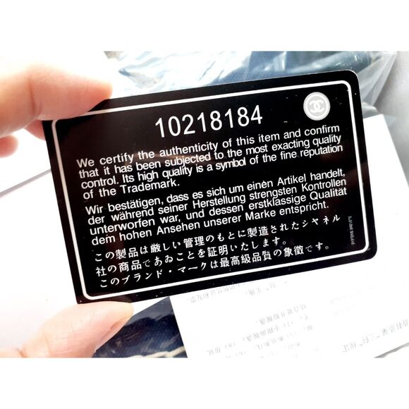 Chanel Blue Black Cap Toe Linen Canvas CC Espadrilles NIB EU38 US7.5Authentic - Picture 10 of 14